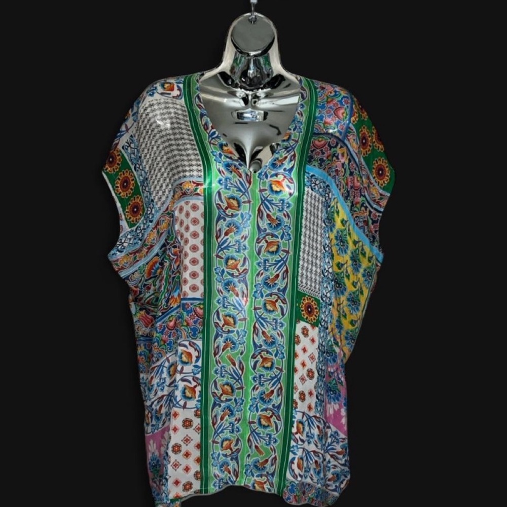 Johnny Was Diskana Alexandra Printed Blouse Size S